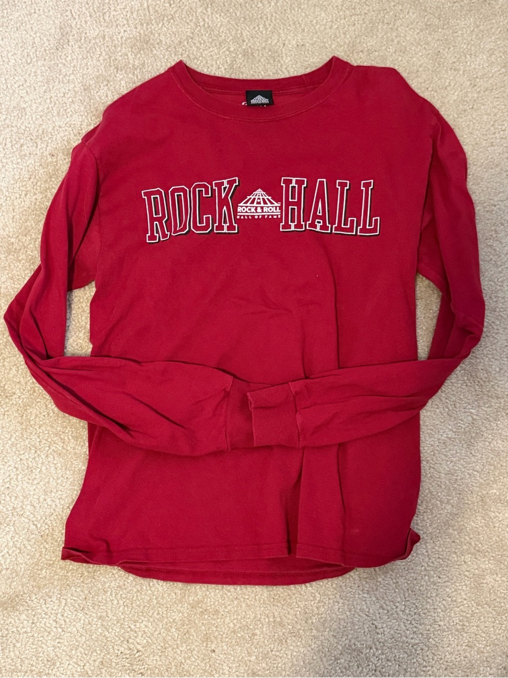 Red Long-Sleeve Rock Hall Shirt
